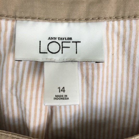 SALE
 Ann Taylor Loft Ruffle Khaki Casual Jacket D2 - Picture 4 of 8